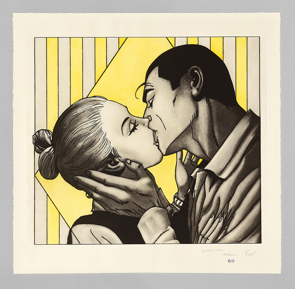 Enzo Facciolo il Bacio Eva Kant e Diabolik